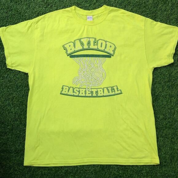 Gildan Other - Vintage Neon Baylor Basketball Graphic Tee